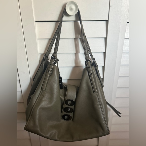 Coach Olive Green Leather Shoulder Handbag #C1482-32325 - Picture 6 of 6